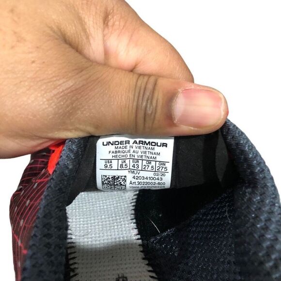 Under Armour Unisex KickSprint 3 Racing Flats 9.5 Red Black Track & Field - Picture 4 of 7